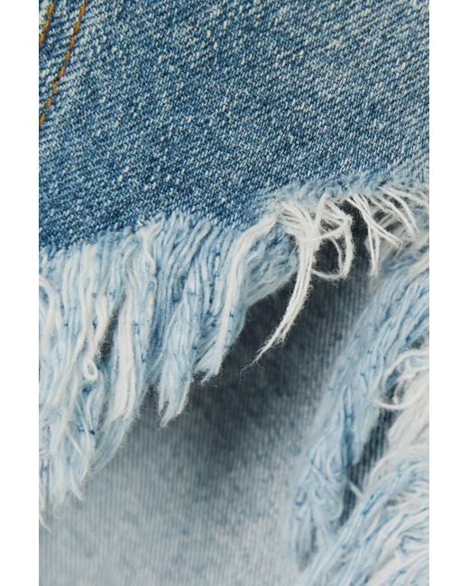 Chloé Blue Asymmetric Denim Midi Skirt