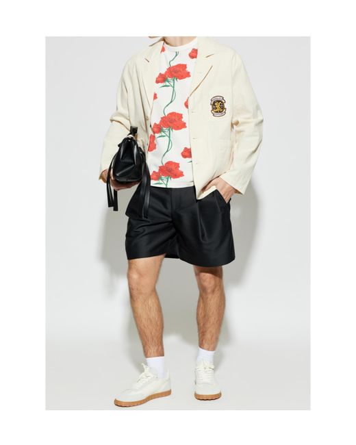 KENZO White Archive Rose Crewneck T-Shirt for men