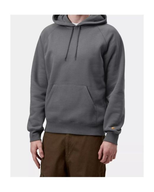 Carhartt Gray Hooded Chase Sweatshirt for men