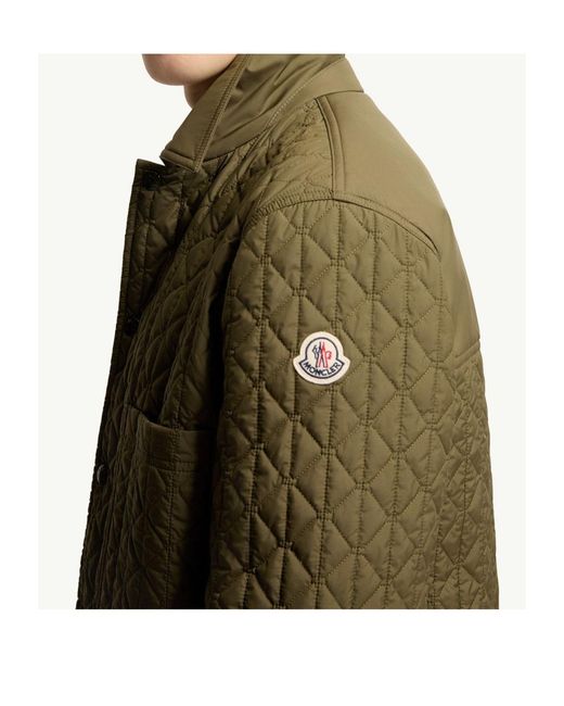 Moncler Green Theoline Diamond-Quilted Padded Mid-Length Jacket for men