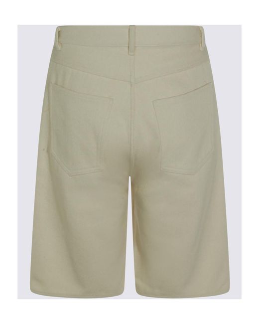 Auralee Green Five-Pocket Shorts for men
