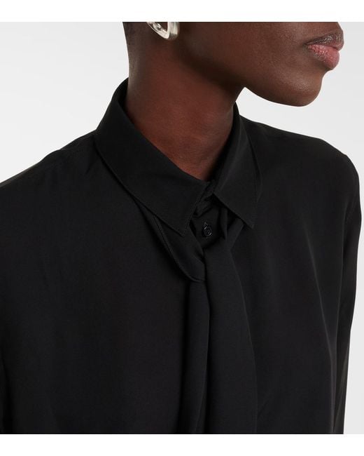 Wardrobe NYC Black Tie Collar Shirt