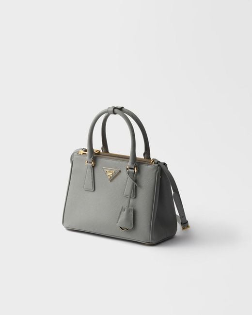 Prada Gray Galleria Small Saffiano Leather Bag
