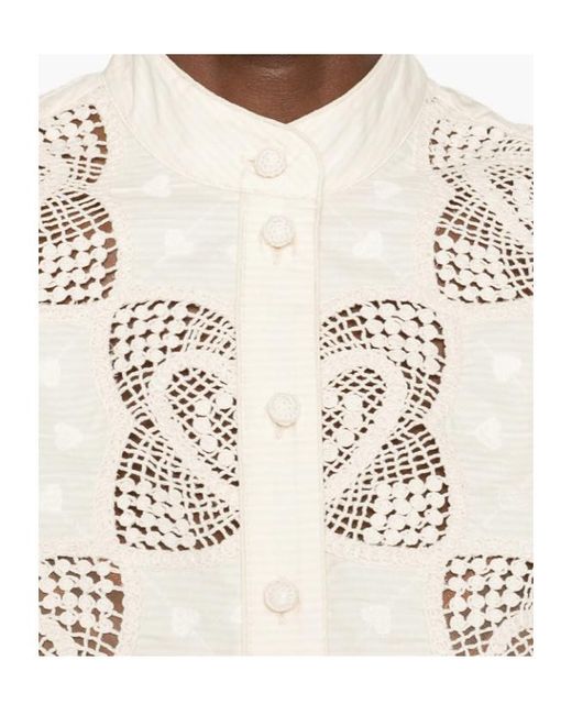 Zimmermann White Wanderlust Buttoned Shirt