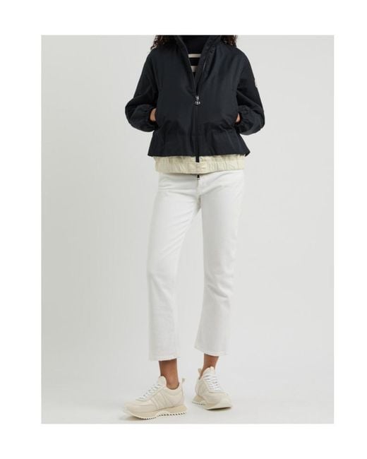 Moncler Black Janze Hooded Cotton-Blend Jacket