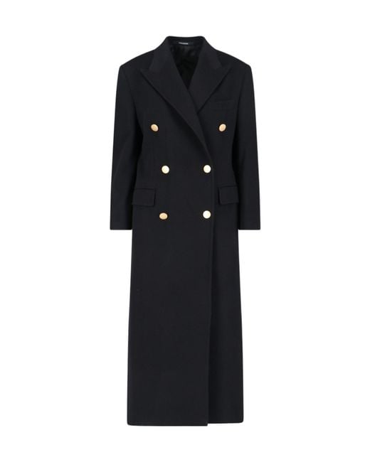 Tagliatore Black Caitlyn Double-Breasted Coat