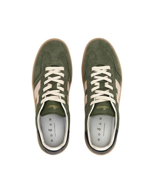 Hogan Green Cool Side H Patch Sneakers