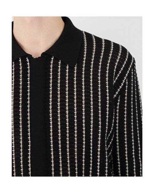 Jil Sander Black Crochet Knitted Cardigan for men