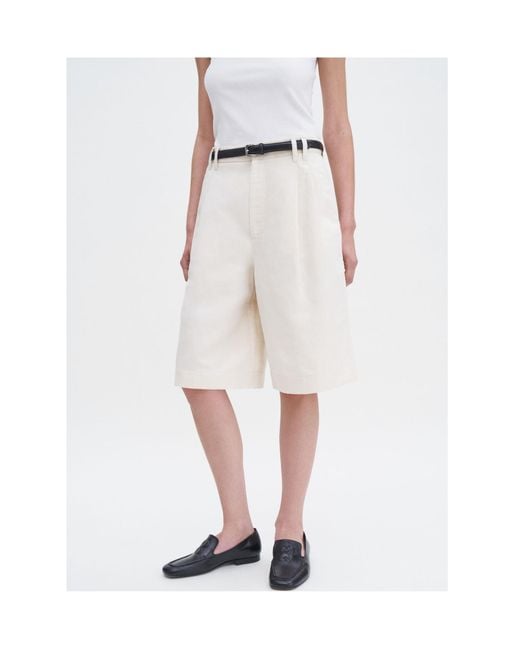 Filippa K White Pleated Shorts