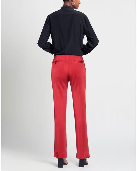 Marni Red Solid Color Casual Pants