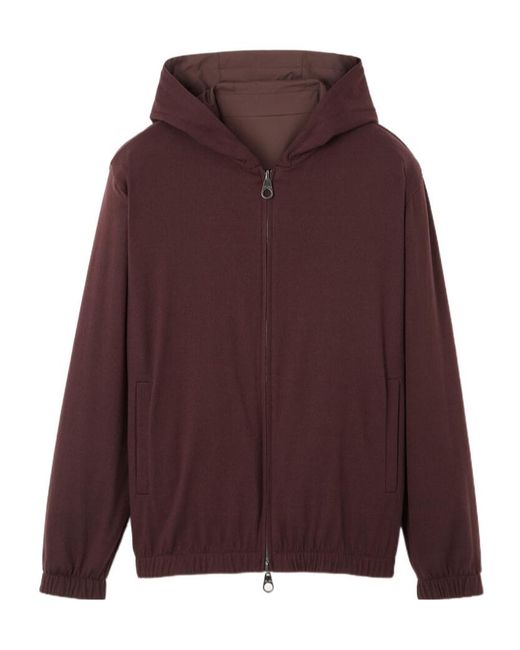 Loro Piana Brown Double-Sided Hooded Pilot Jacket for men
