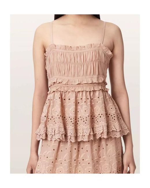 AllSaints Pink Top Camille W046Pe-Plaster