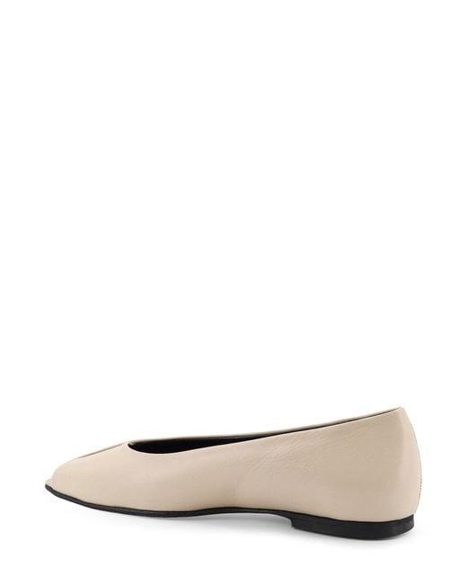Alohas Natural Square-Toe Cut-Out Flat Shoes