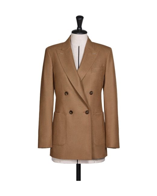 Max Mara Brown Harald Double-Breasted Tailored Blazer