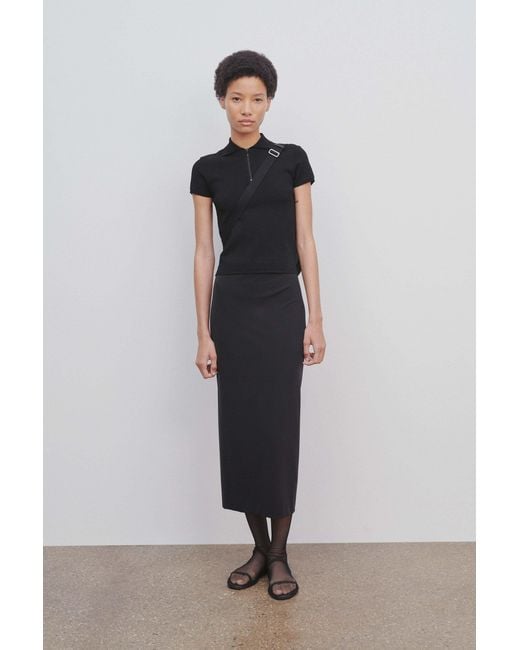The Row Black Alania Plain Skirt