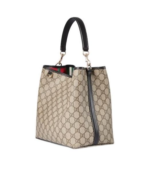 Gucci Natural Gg Emblem Small Shoulder Bag