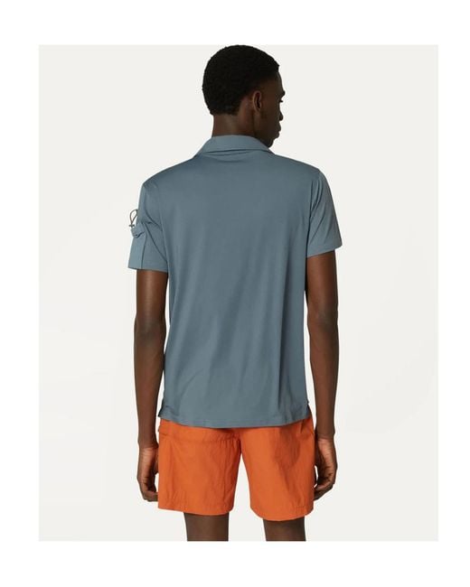 K-Way Blue Short Sleeve Polo Shirt for men