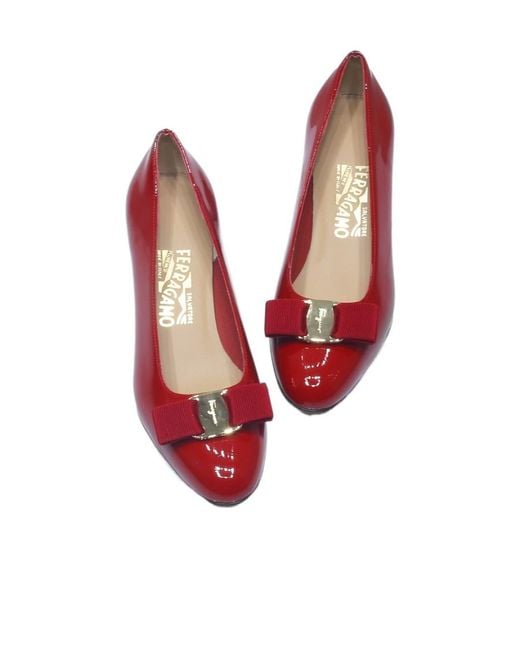 Ferragamo Red Bow-Tie High Heels