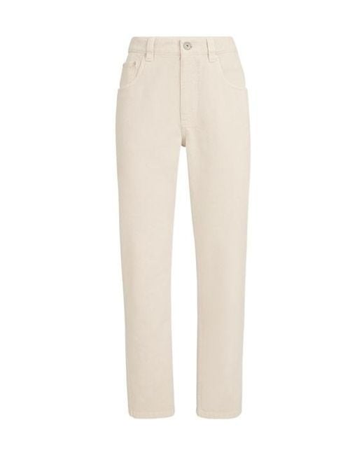 Brunello Cucinelli Natural Belt-Loop Jeans
