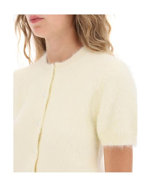 Maison Margiela Natural Button-Up Knitted Top