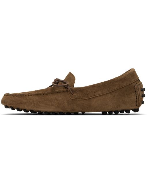 Tom Ford Brown Rod Suede Loafers for men