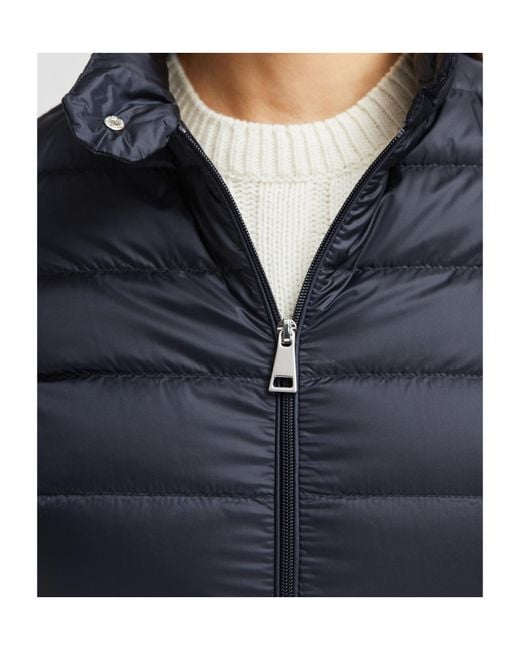 Moncler Blue Lans Zip-Up Padded Jacket