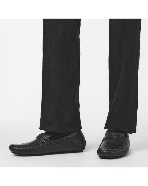 Fendi Black Logo Detail Loafers for men
