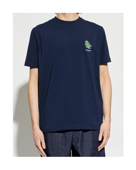 Iceberg Blue Short Sleeve Crewneck T-Shirt for men