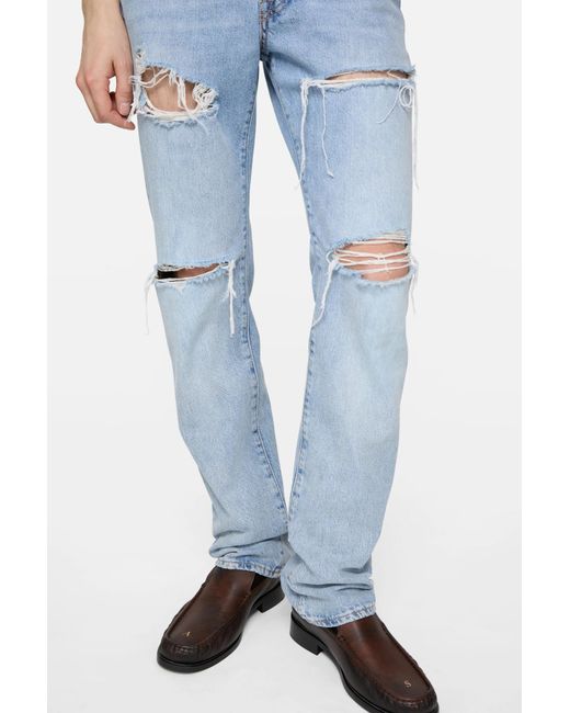Acne Blue Distressed Jeans for men