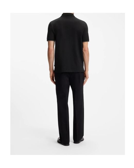 Boss Black Zip-Fastening Polo Shirt for men