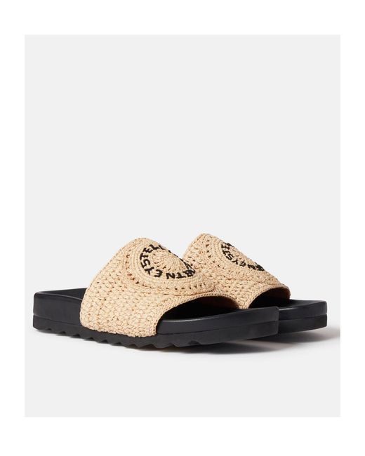 Stella McCartney White Elyse Logo Sandals