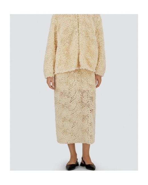 Herno Natural Georgette Straight Skirt