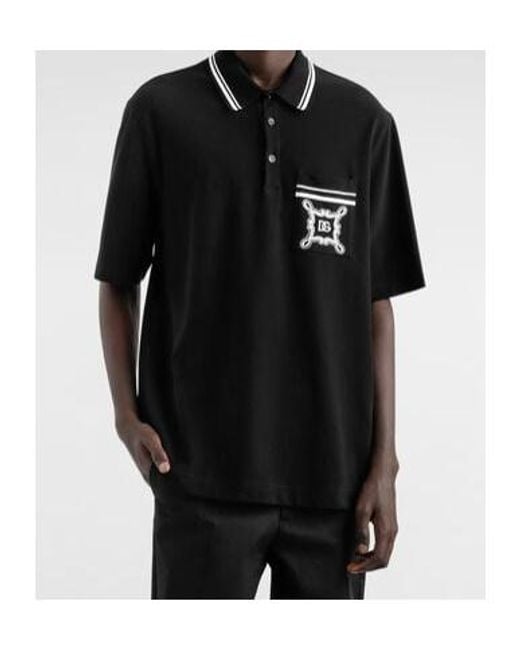 Dolce & Gabbana Black Short-Sleeved Polo Shirt for men