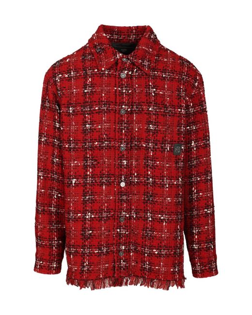 Amiri Red Tweed Jackets for men
