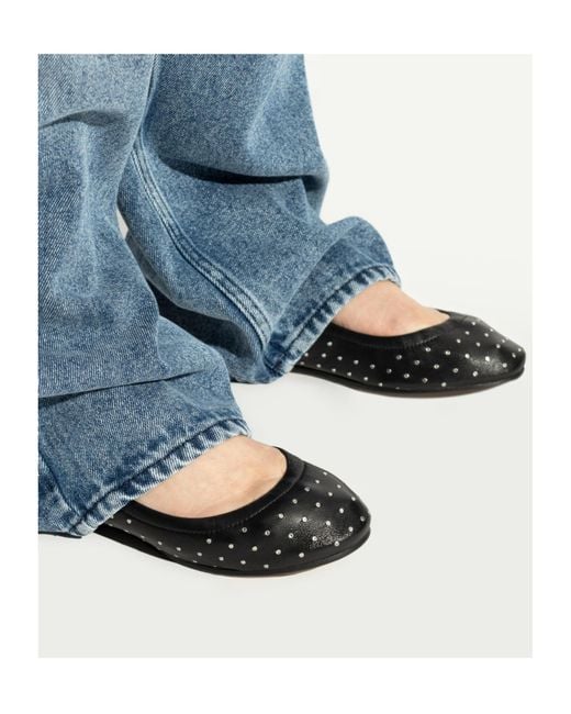 Isabel Marant Black Belna Studded Ballet Flats