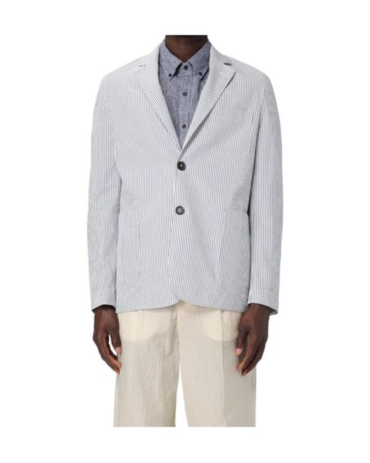 Doppiaa Gray Single-Breasted Suit Jacket for men