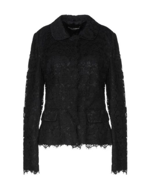 Dolce & Gabbana Black Singlebreasted Lace Blazer