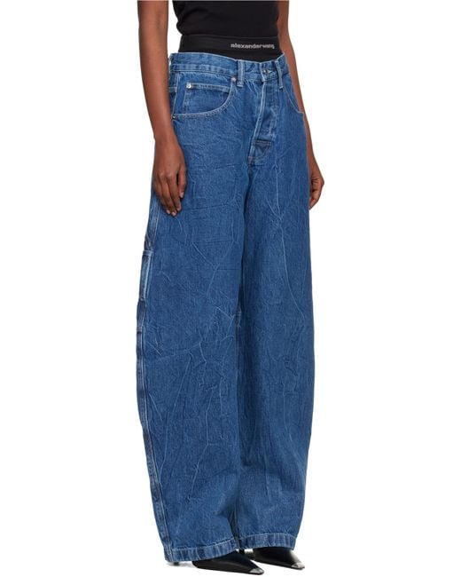 Alexander Wang Blue Boxer Insert Jeans