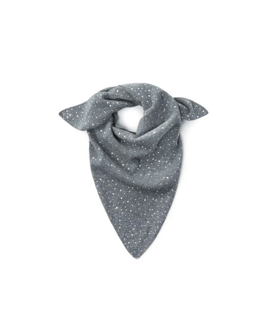 Pinko Gray All-Over Embellished Scarf