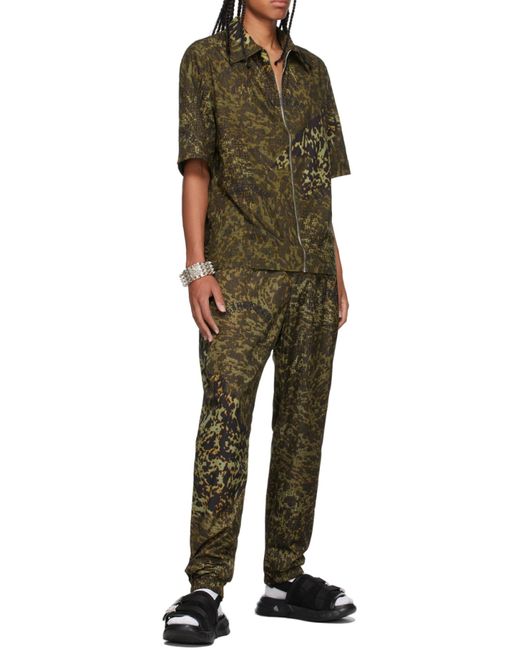 Givenchy Green 4G Printed Straight Leg Joggers for men
