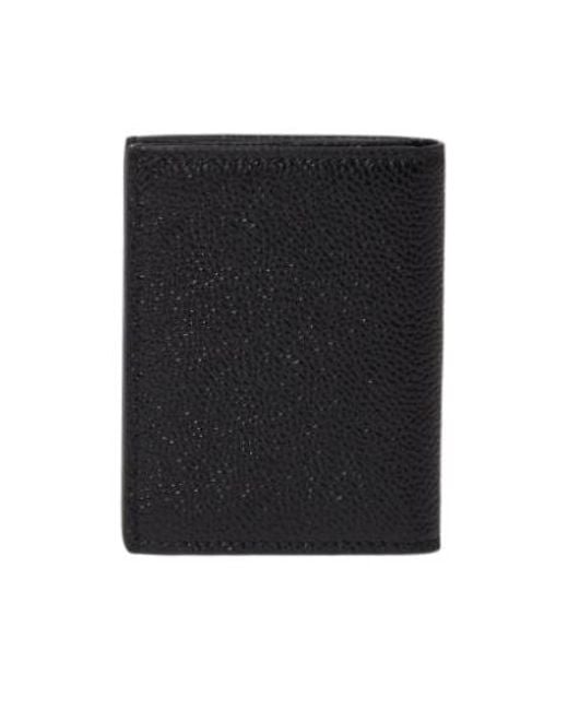 Thom Browne Black Stripe-Detailed Bi-Fold Cardholder for men