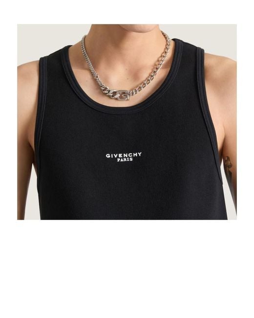 Givenchy Metallic Logo Plaque Chained Necklace for men