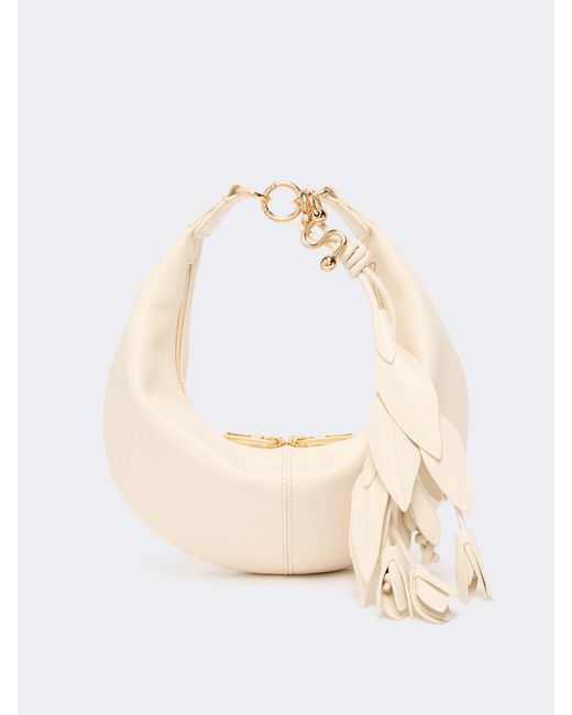 Sportmax White Tassel-Detail Leather Shoulder Bag