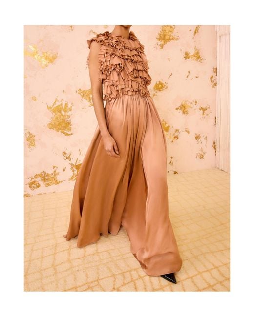 Ulla Johnson Brown Ruffled Dress