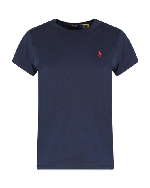 Polo Ralph Lauren Blue Pony Embroidered Crewneck T-Shirt