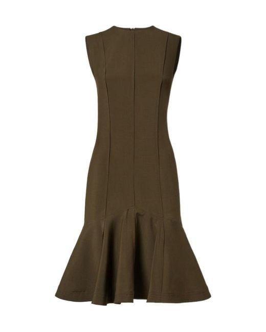 Fendi Green Flounce Panelled Maxi Dress