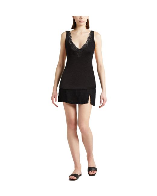 Brunello Cucinelli Black Wool Knit Sleeveless V-Neck Vest