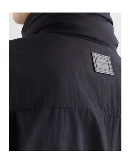 Dolce & Gabbana Blue Logo Patch Jacket for men
