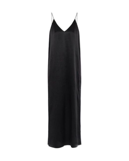 Lisa Yang Black Spaghetti Strap Maxi Dress