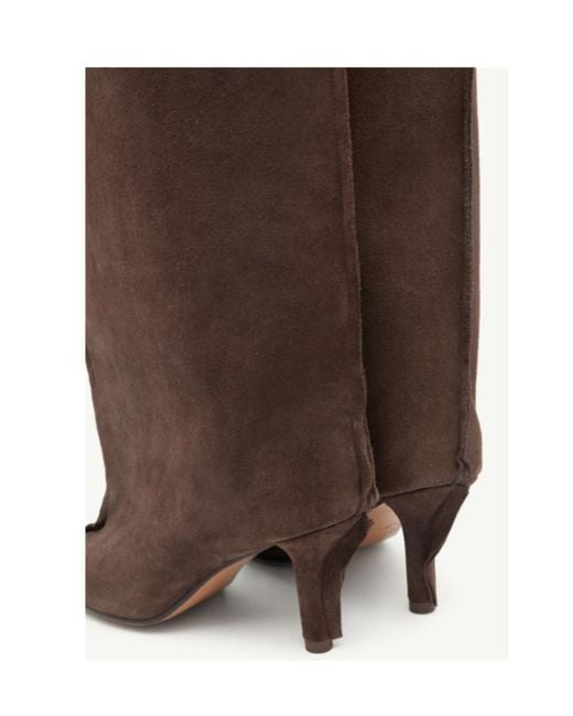 MM6 by Maison Margiela Brown Anatomic Suede Boots